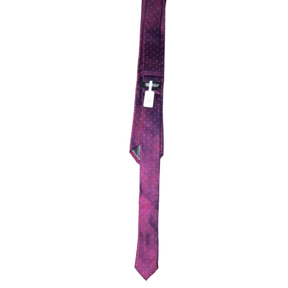 Kenneth Cole Awearness Silk Men's Tie Burgundy Geometric Size X-Long NEW - Picture 5 of 16